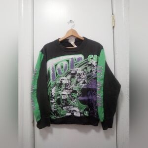 Vintage Top Arctic Cat Skiing Aop Crewneck Sweater Sz Medium